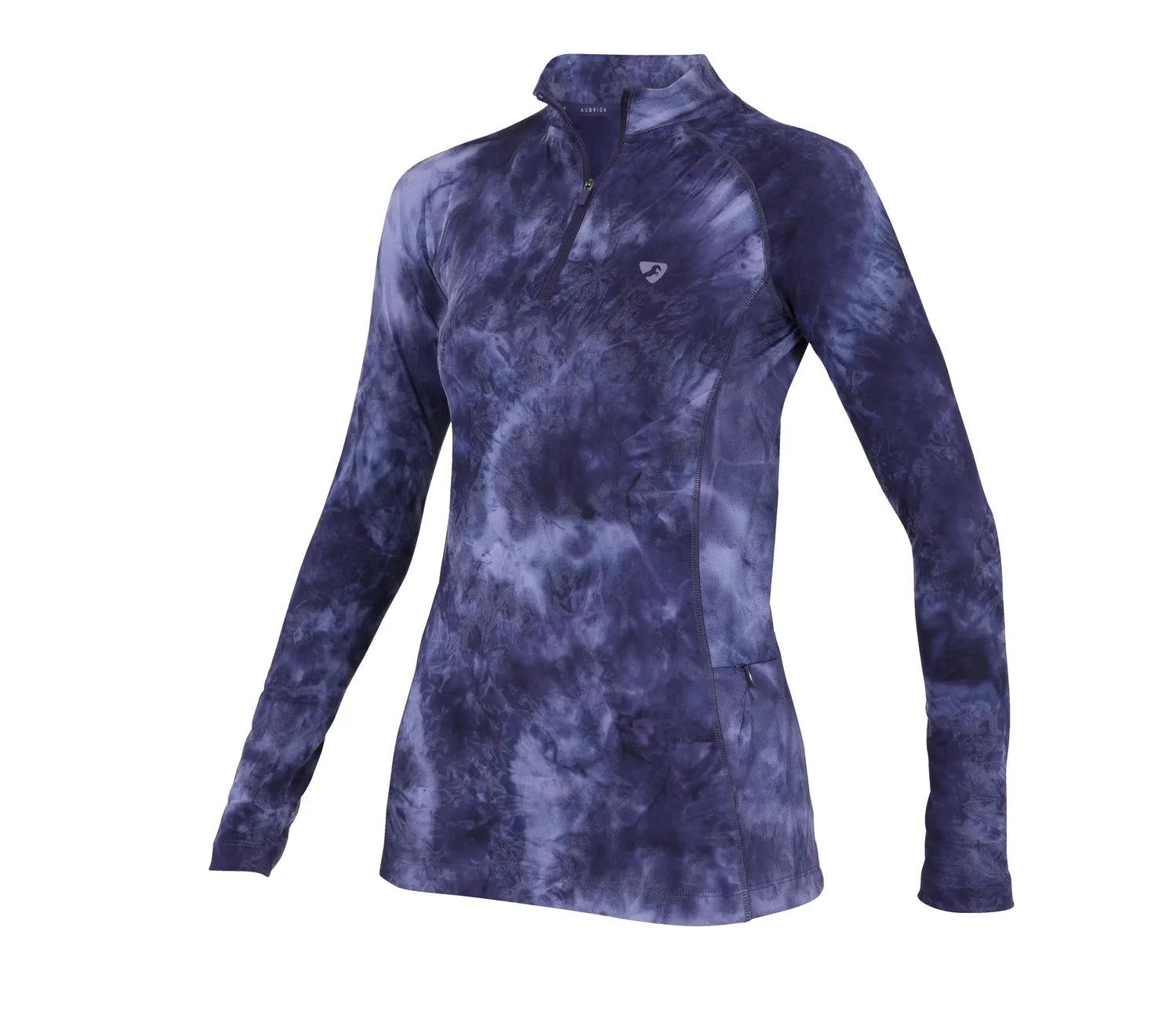 Aubrion Revive Long Sleeve Base Layer Navy Tie Dye