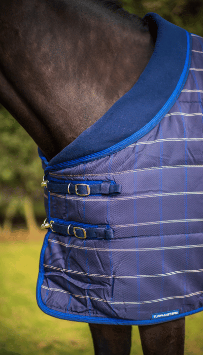 Turfmasters Comfort Quilt Stable Rug (300g) - Navy Check