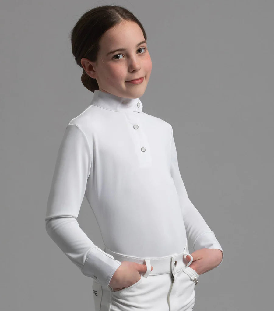 Rossini Girls Lycra Show Shirt White