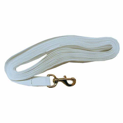 White Cotton Lunge Lead Brass Snap