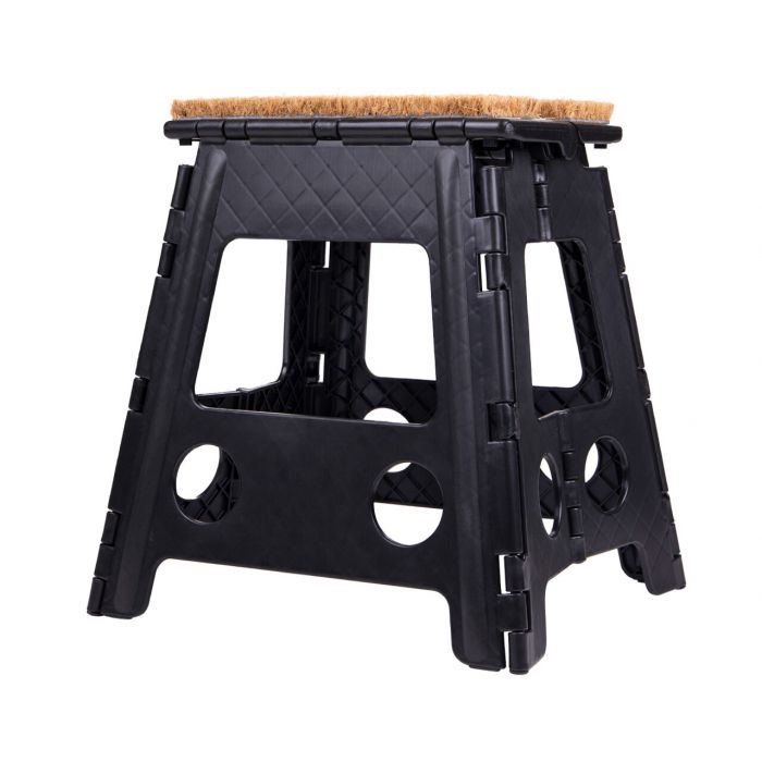 Step-Up Stool with Mat 39cm - Black