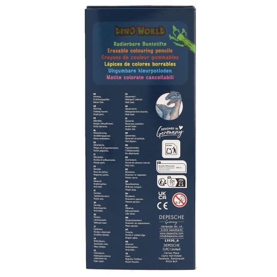 Dino World Erasable Colouring  Pencils