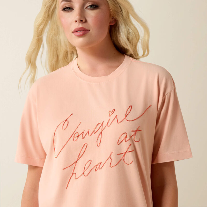 Ariat Wms Cowgirl At Heart SS T-Shirt Tropical Peach