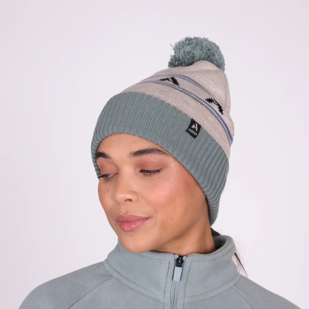 Aubrion React Bobble Hat Sage/Sand