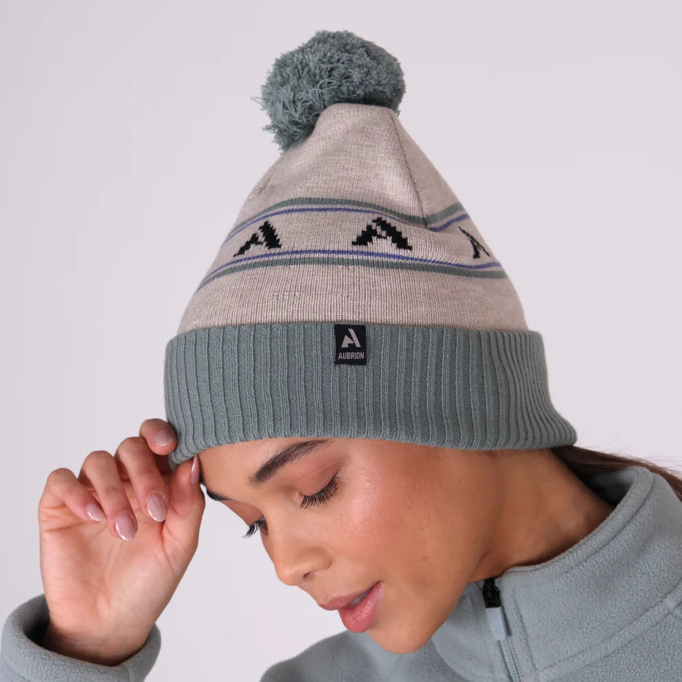 Aubrion React Bobble Hat Sage/Sand
