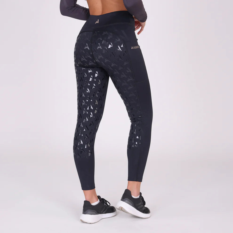 Aubrion Wmn React Winter Riding Tights Shadow