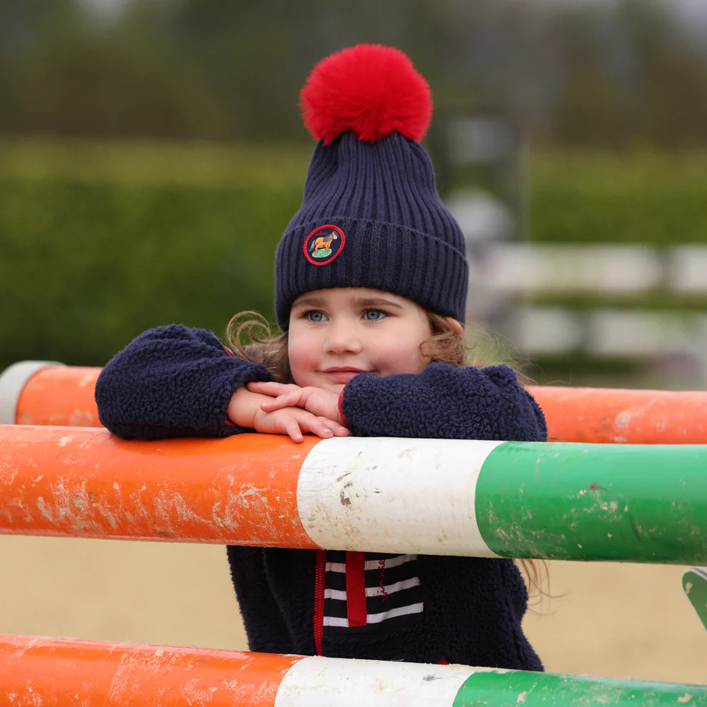 Winnie & Me Child Bobble Hat Navy