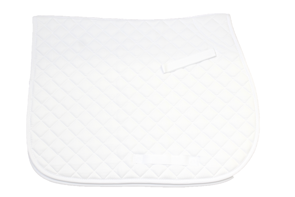 Cotton Quilted Saddlpad White