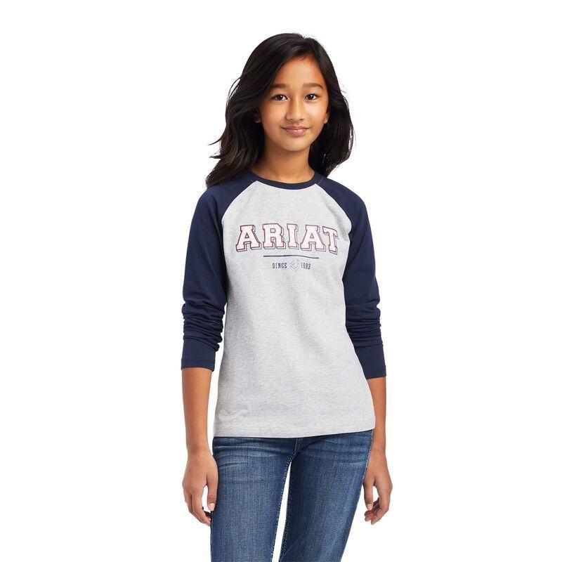 Youth Varsity T-Shirt Navy/Heather Grey