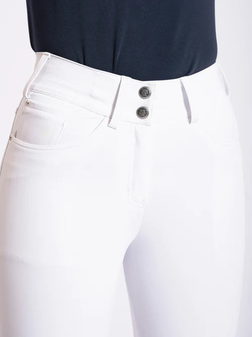 TH  Women's Geneva All Year Breeches Knee Grip - White