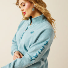 Ariat Wms Foundation Logo 1/2 Zip Sweatshirt Teal Heather