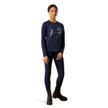 Ariat Yth Liberty Jump LS T-Shirt Navy