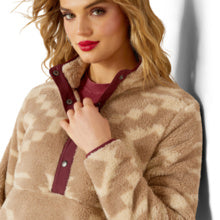 Ariat Wms Berber Snap Front Sweatshirt Lone Ridge Print