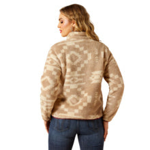 Ariat Wms Berber Snap Front Sweatshirt Lone Ridge Print