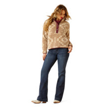 Ariat Wms Berber Snap Front Sweatshirt Lone Ridge Print