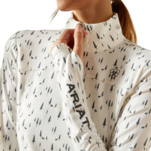 Ariat Wms Lowell 3.0 1/4 Zip LS Baselayer Forest Horses