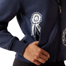 Ariat Yth Spiffy Full Zip Sweatshirt Navy Heather
