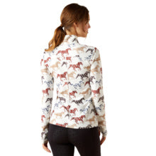 Ariat Wms Lowell 3.0 1/4 Zip LS Baselayer Painted Ponies Print