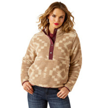 Ariat Wms Berber Snap Front Sweatshirt Lone Ridge Print