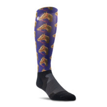 Ariat Ariattek Slim Printed Socks Navy Horses M