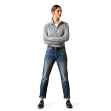 Ariat Wms Team EQ 1/2 Zip Pullover Alloy Heather