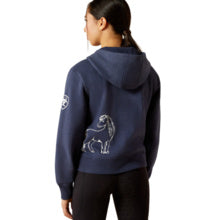 Ariat Yth Spiffy Full Zip Sweatshirt Navy Heather