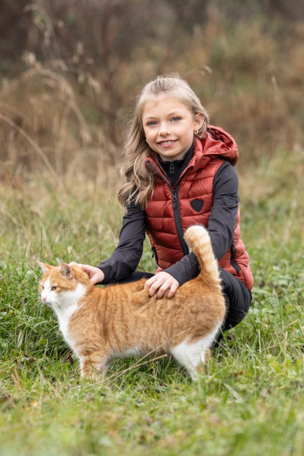 Covalliero Kids Quilted Gilet Rust