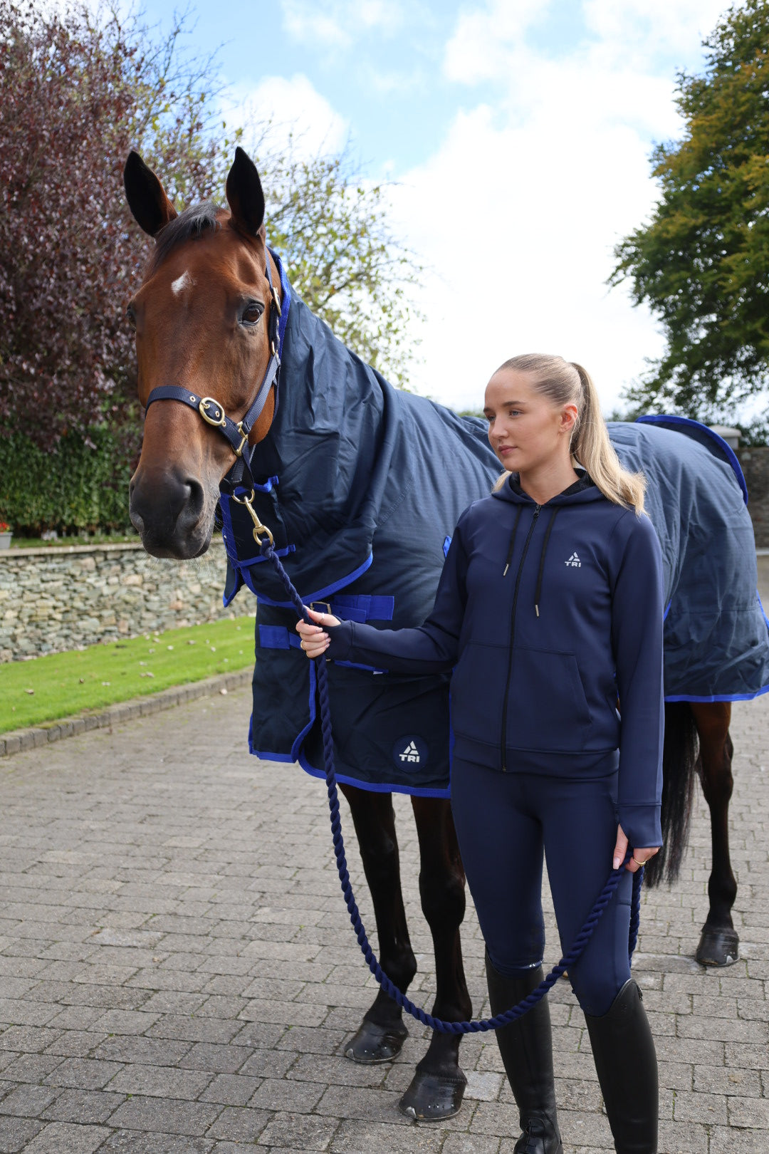 TRI Equestrian Adults Hoody Navy