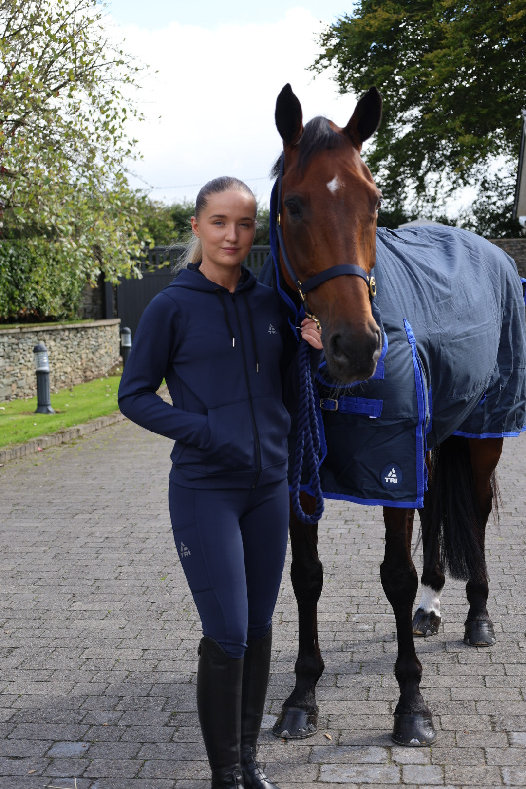 TRI Equestrian Child's Hoody Navy