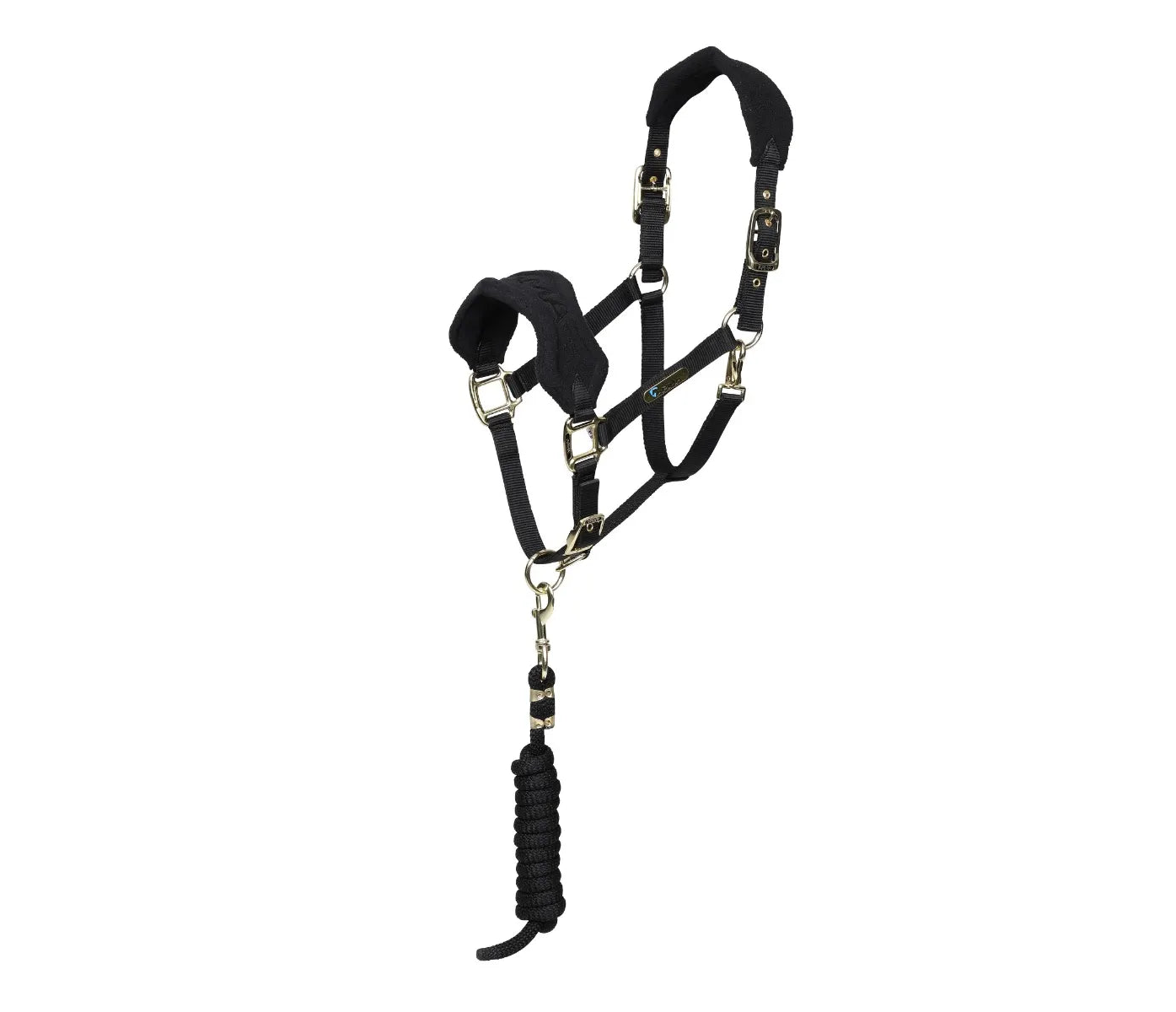 ARMA Fleece Headcollar & Lead Rope Black Pony