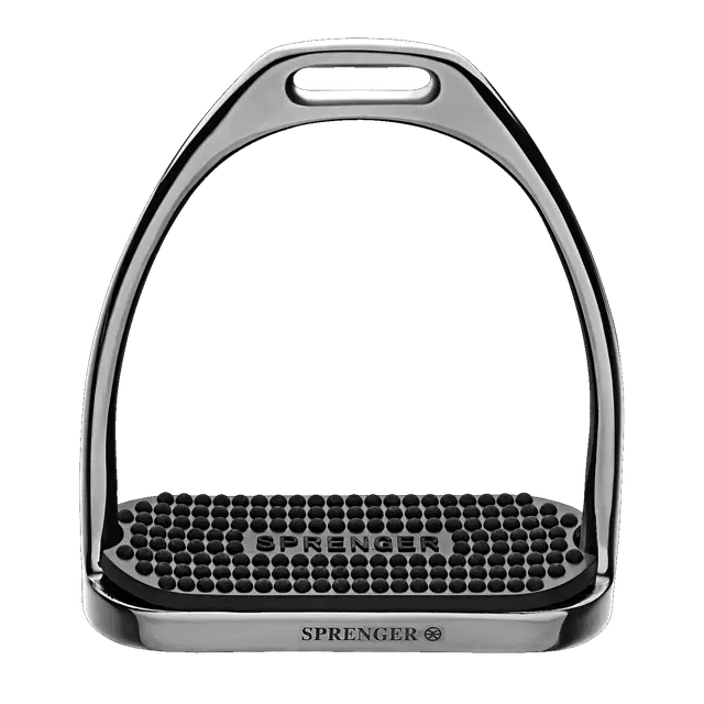 Sprenger HS Fillis Stirrups Anthracite with Black Pad 4 3/4