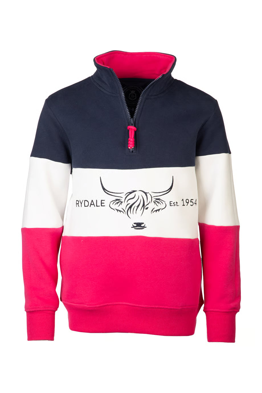 Rydale Junior Byland Sweatshirts Navy/White/Bonbon