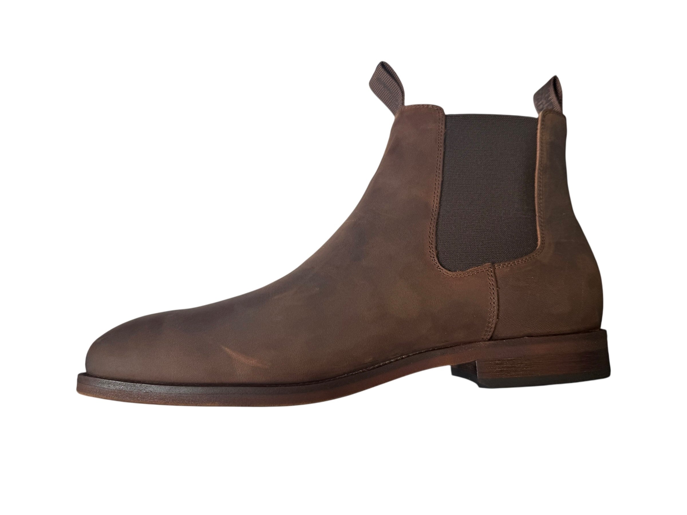 Harrison Leather Chelsea Boot (H3-311) Brown Nubuck