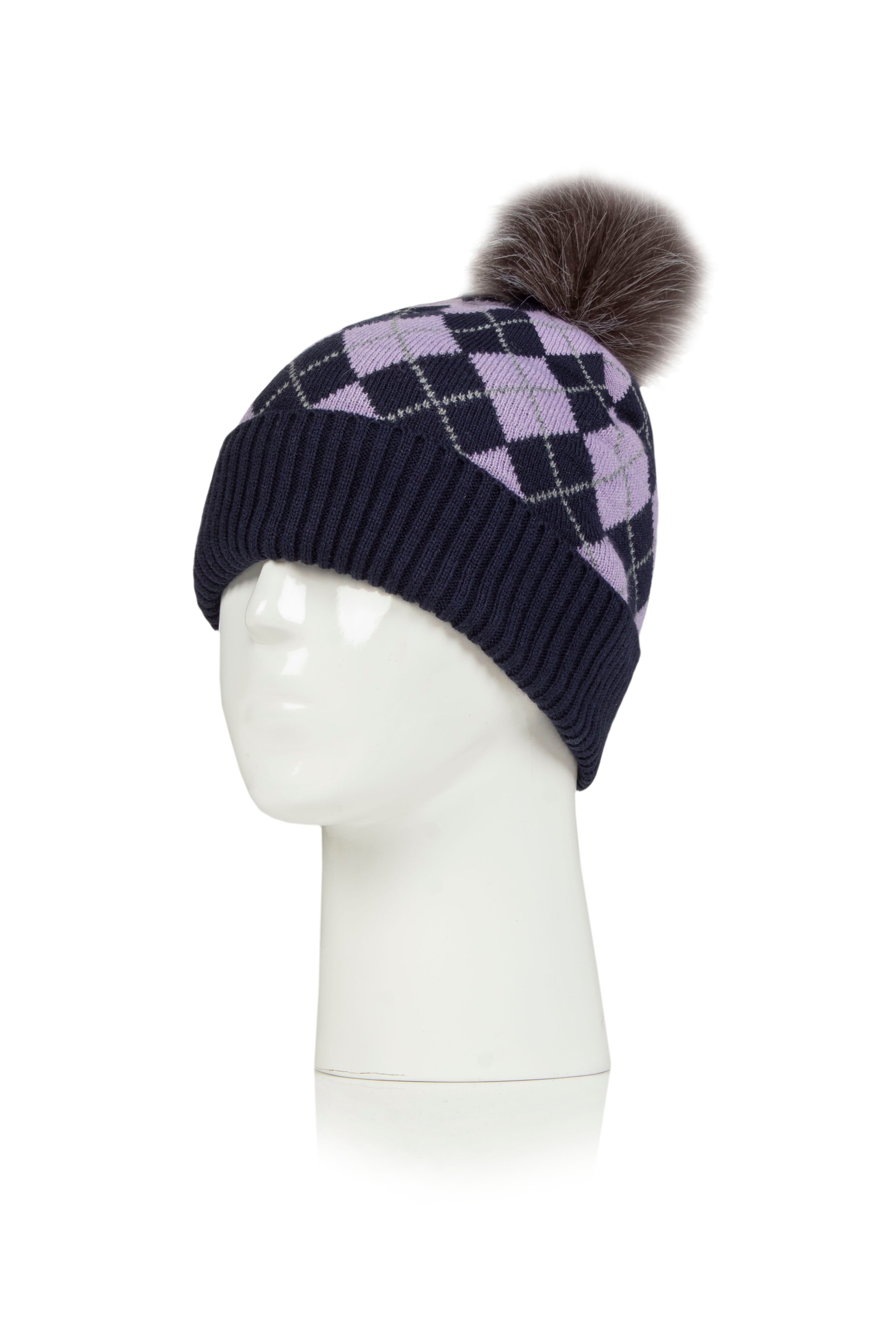 PA Norden Adults Argyle Pom Hat