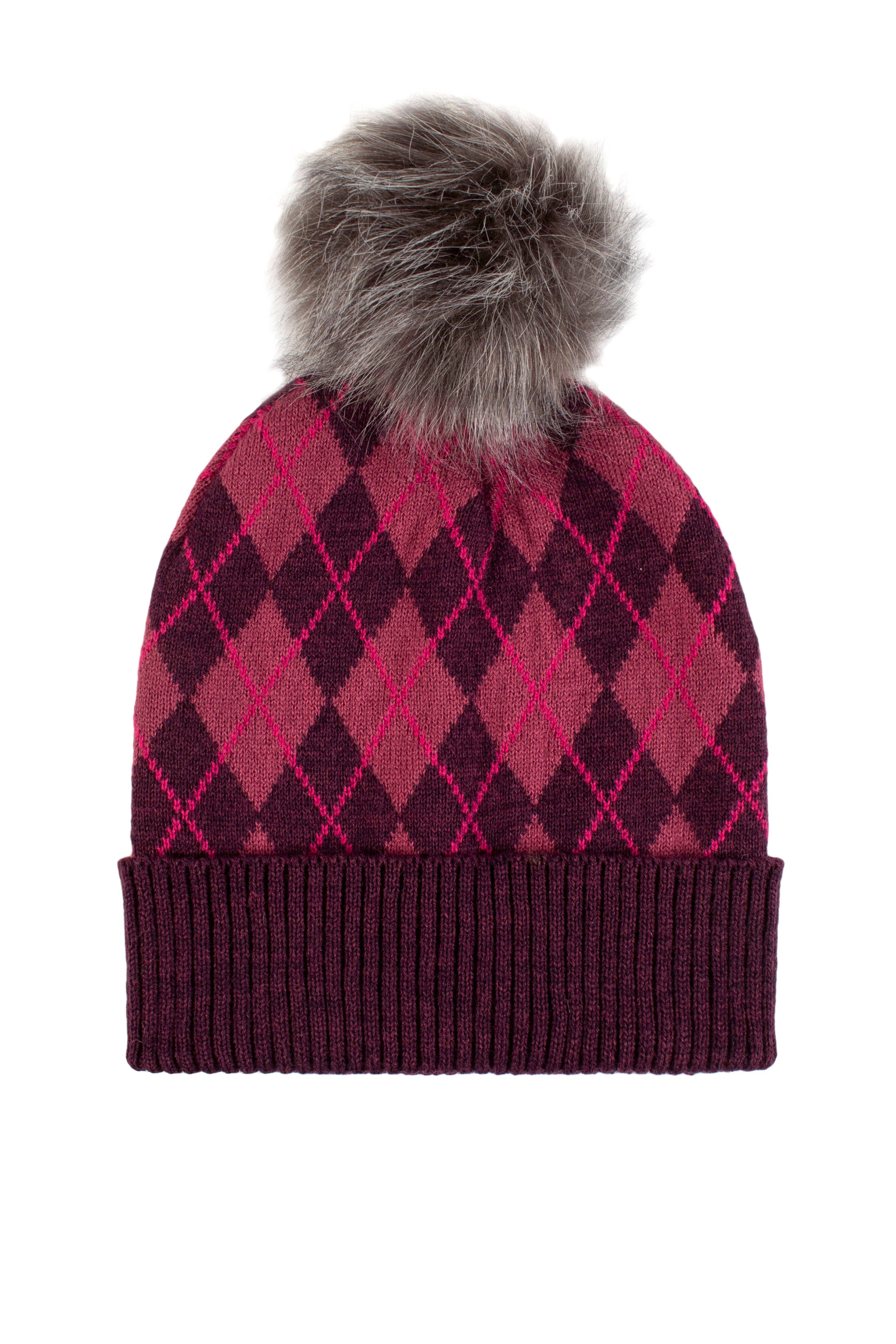 PA Norden Adults Argyle Pom Hat