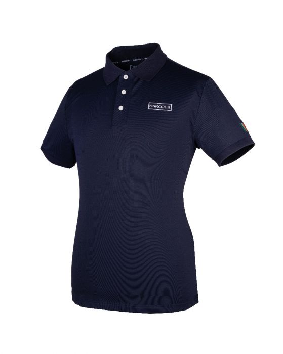 Harcour Quitoh Mens Technical Polo Shirt Navy