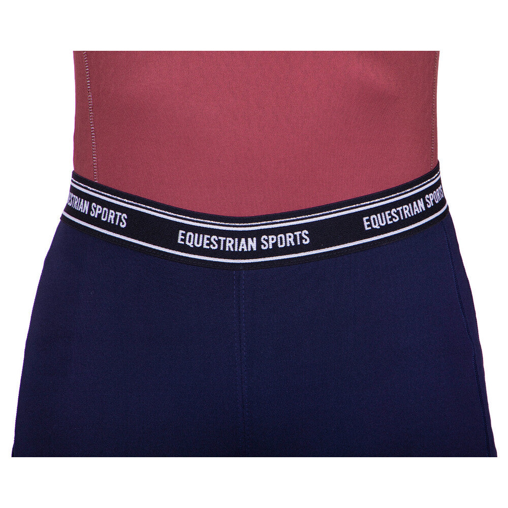 QHP Wmn Riding Tights Qiara Knee Grip Navy