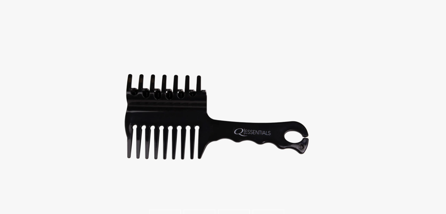 QHP Mane Comb With Clip Black