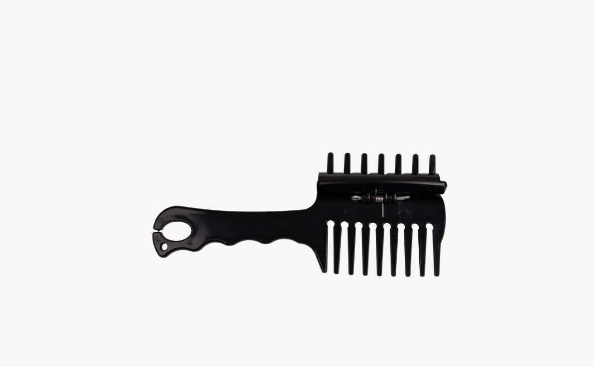 QHP Mane Comb With Clip Black