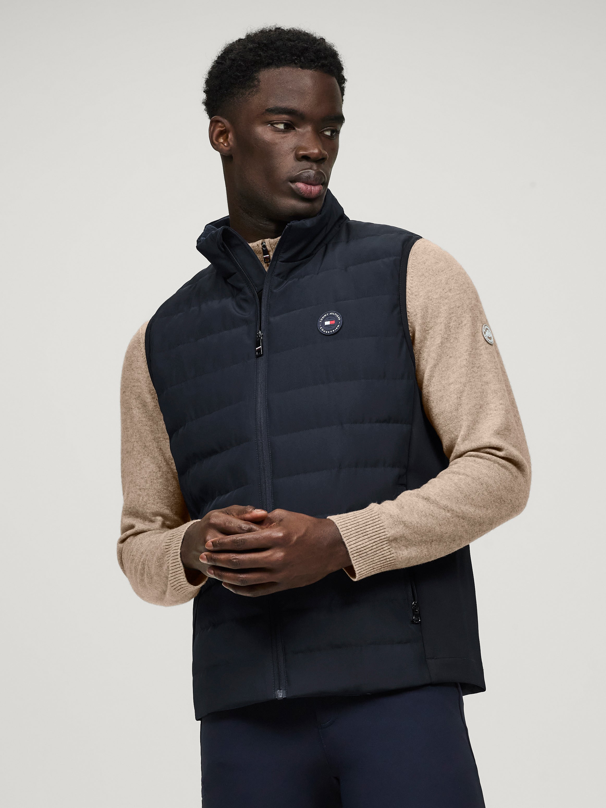TH Mens Lewis Quilted Gilet Desert Sky