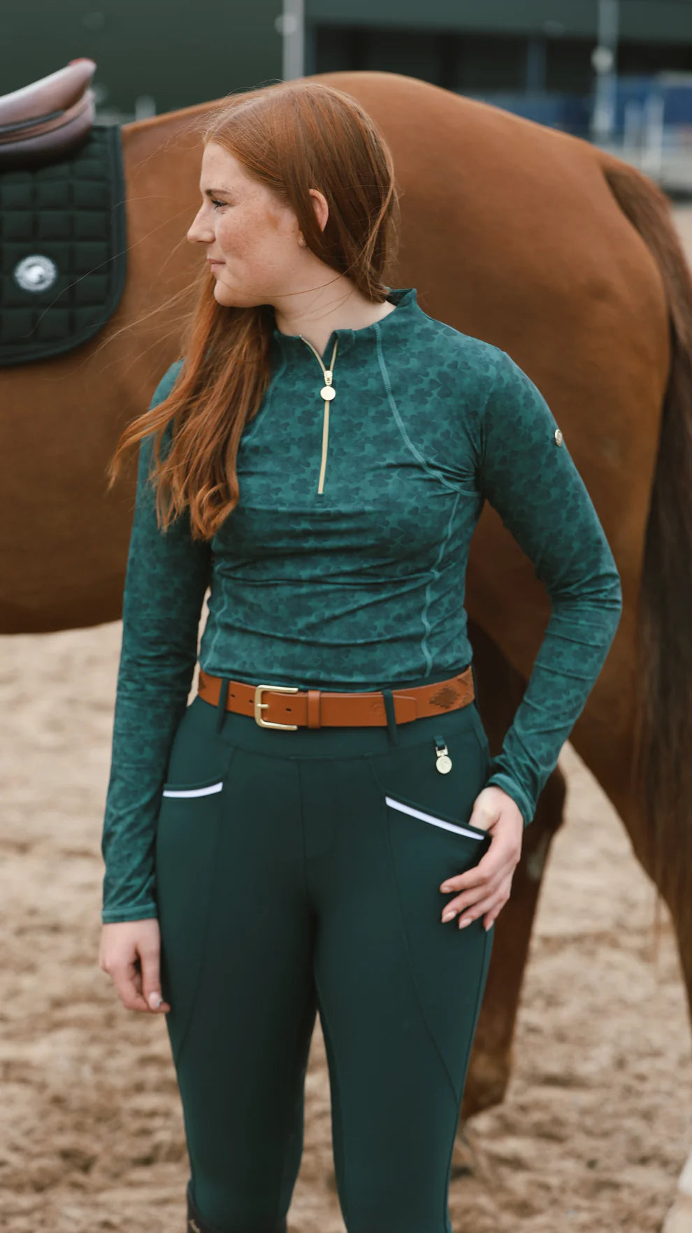 SE Wmn Performance Style Base Layer Vintage Rose Print