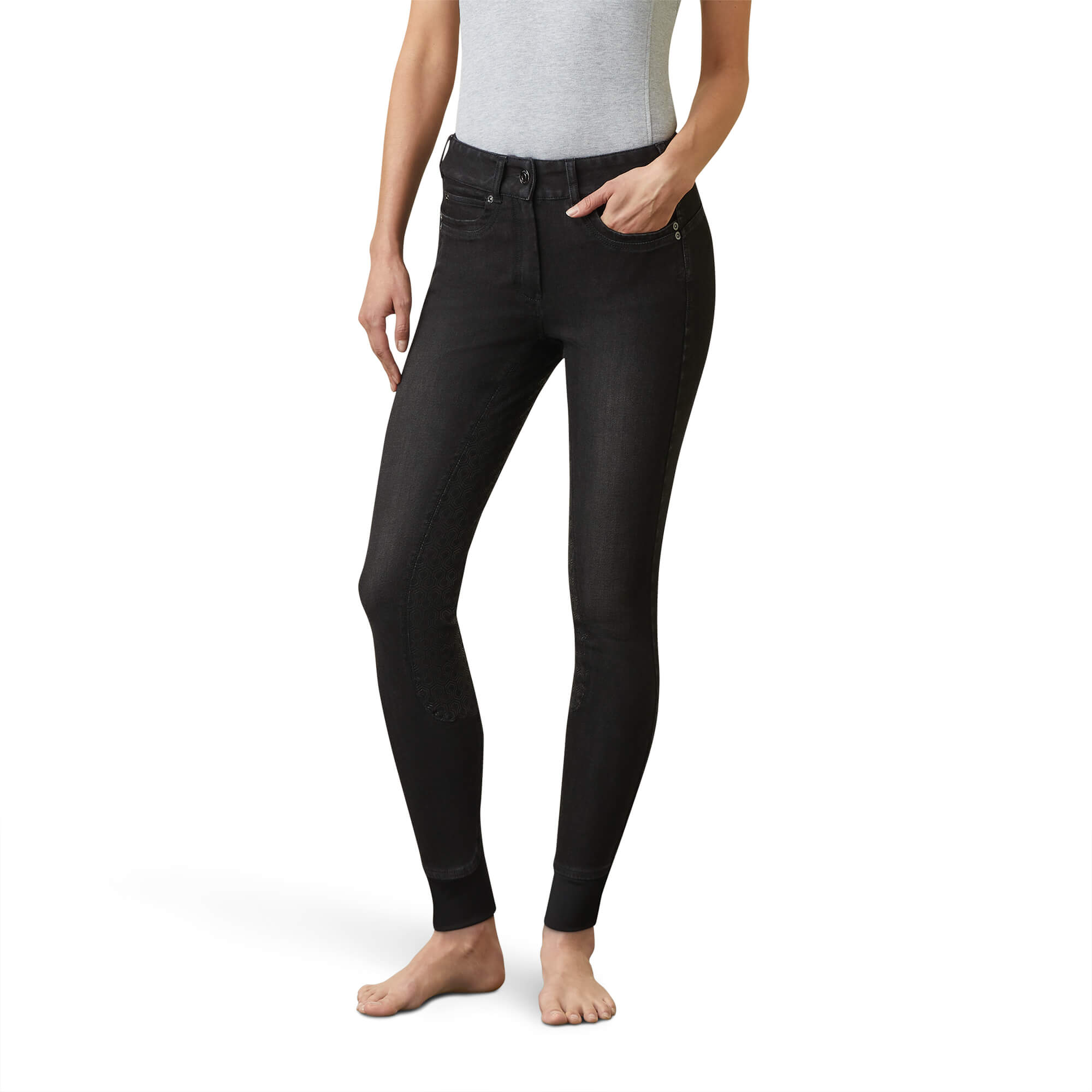 Womens Halo Denim Full Seat Breeches Black