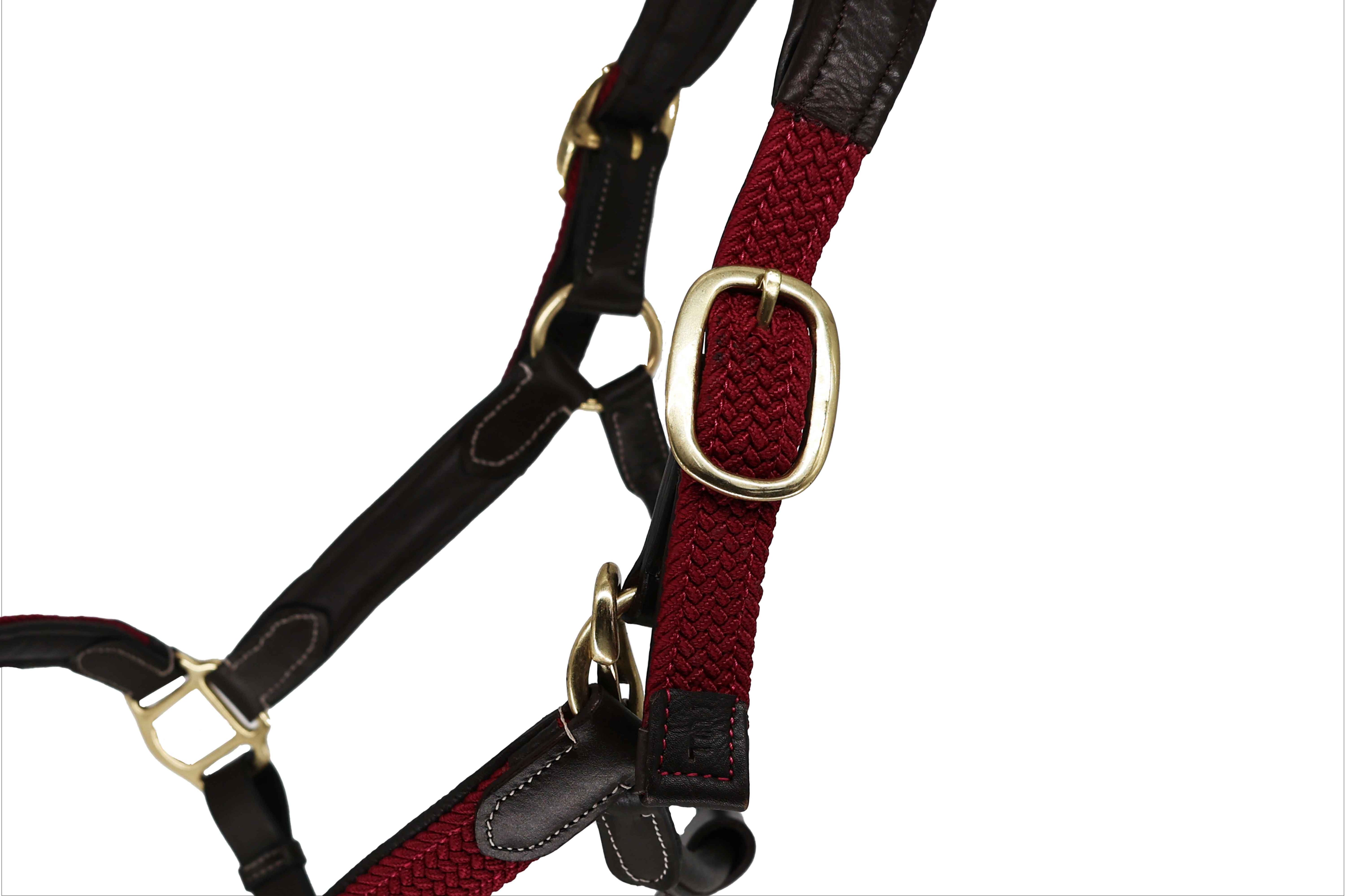 Tesoro Leather/Nylon Webbed Headcollar