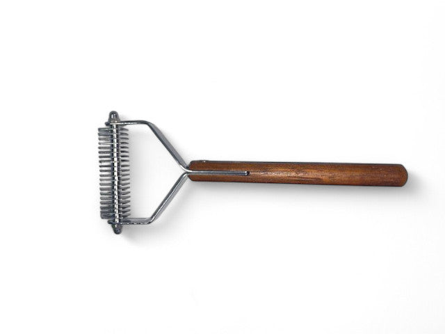 TRI Horse and Pet Grooming Comb Wooden Handle