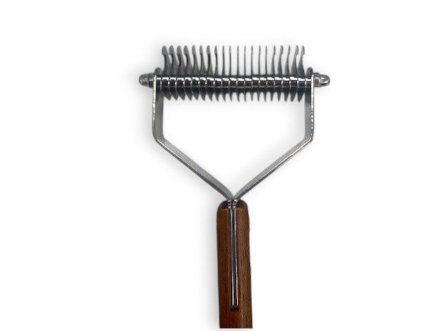 TRI Horse and Pet Grooming Comb Wooden Handle