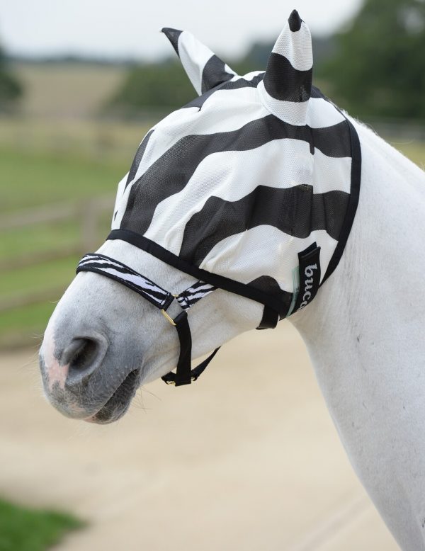 Bucas Buzz-Off Fly Mask Zebra