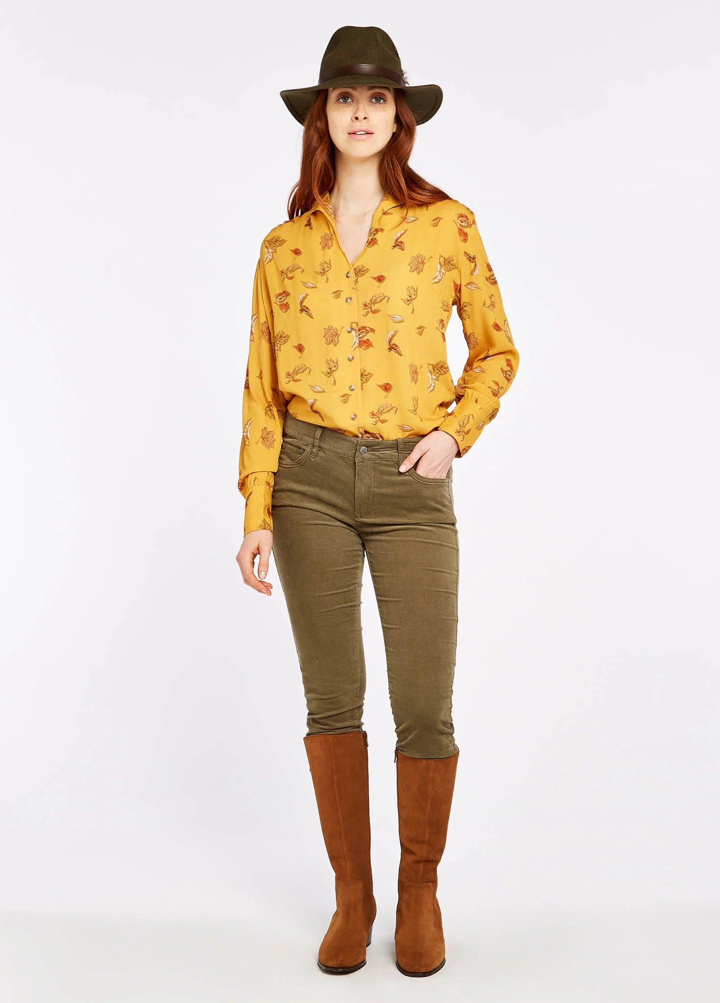 Dubarry Wmn Honeysuckle Jeans Dusky Green