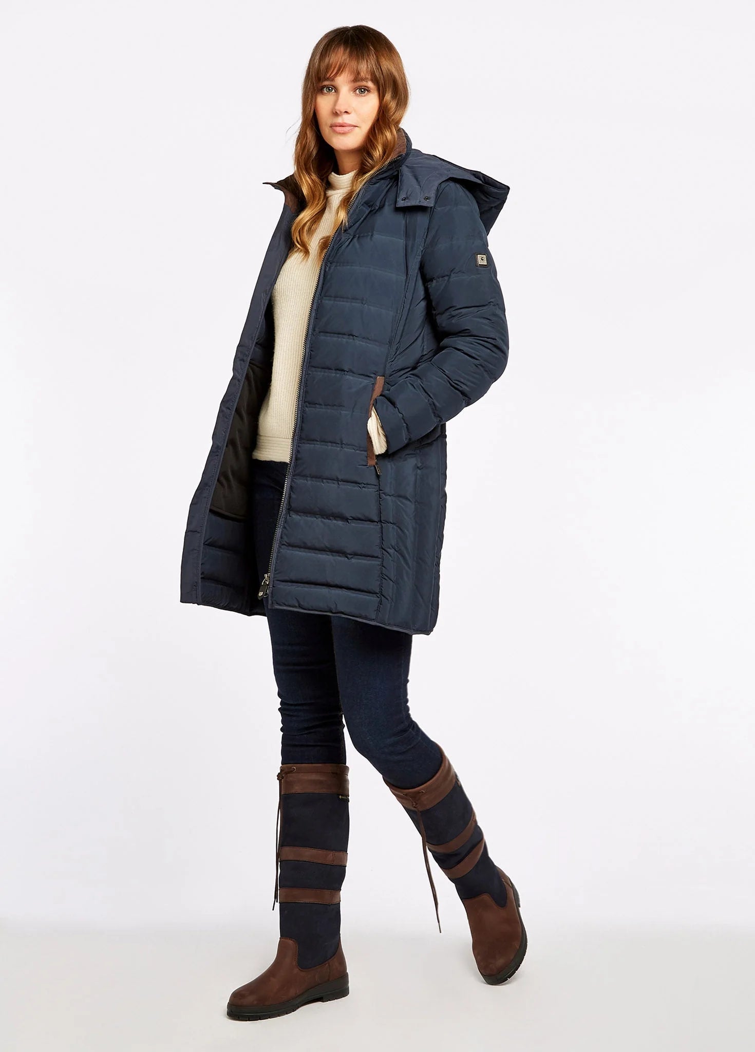 Dubarry Wmn Ballybrophy Down Coat Navy