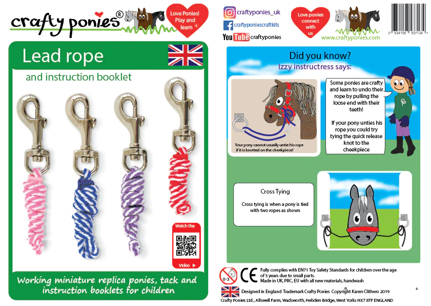 Crafty Ponies Lead Rope Red