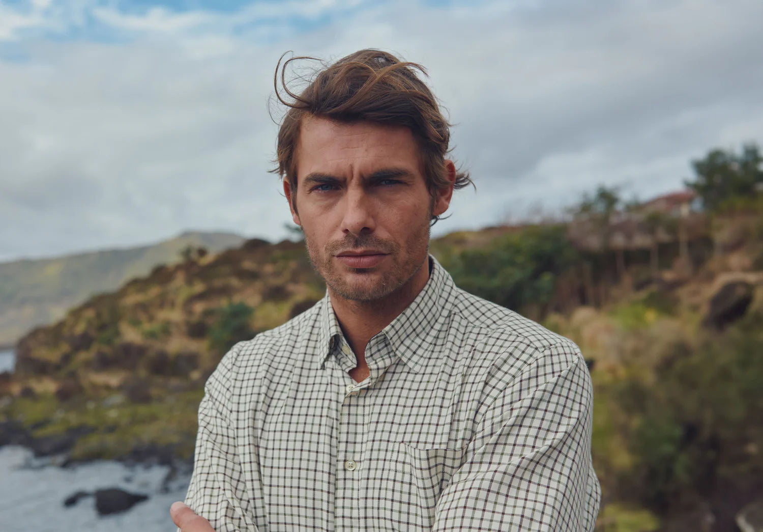 Dubarry Mens Connell Check Shirt Mahogany